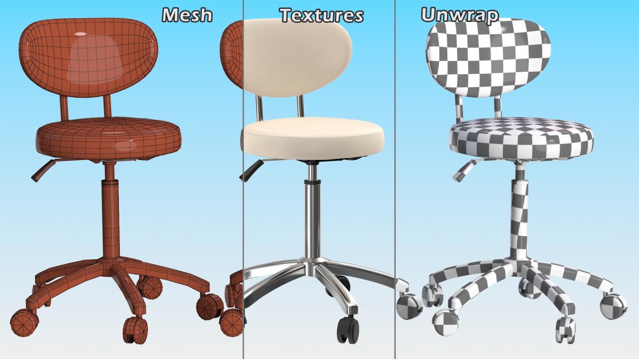 3D Medical Office Chair Beige