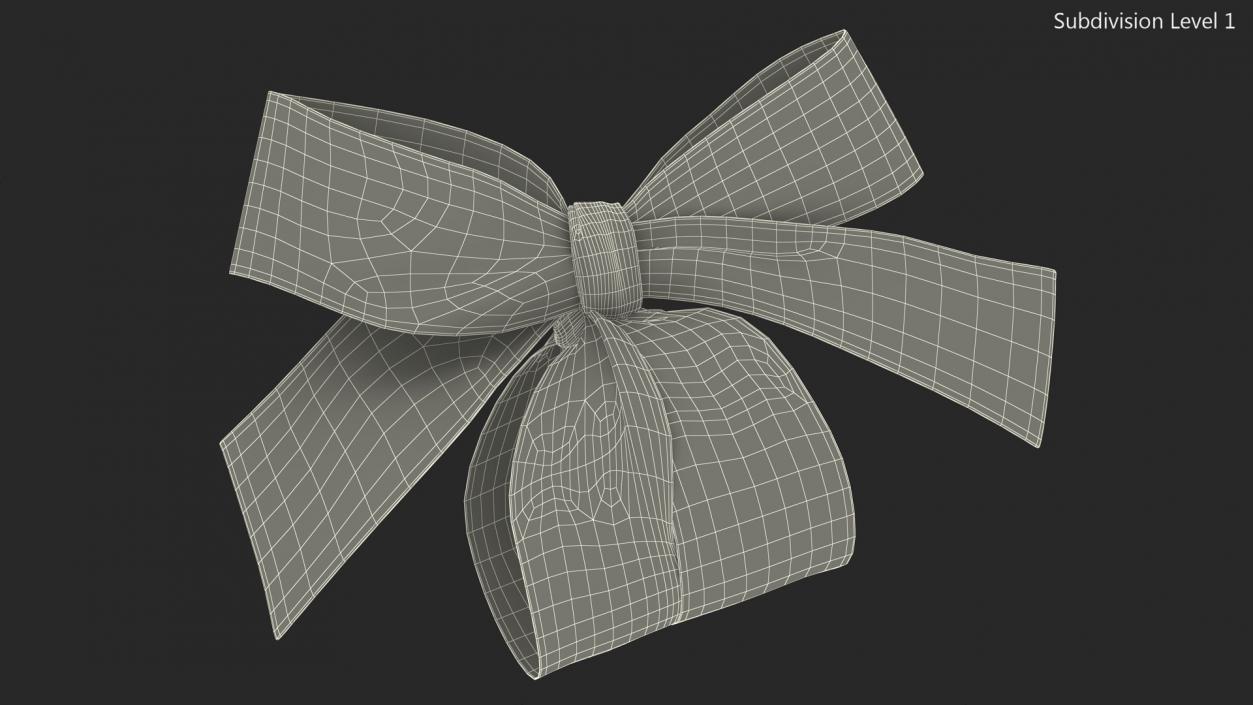 Ribbon Red Bow 3D model