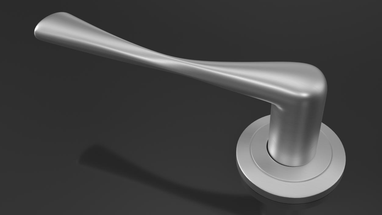 Steel Door Handles Separate 3D