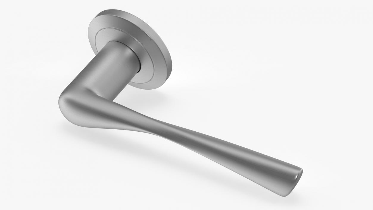 Steel Door Handles Separate 3D