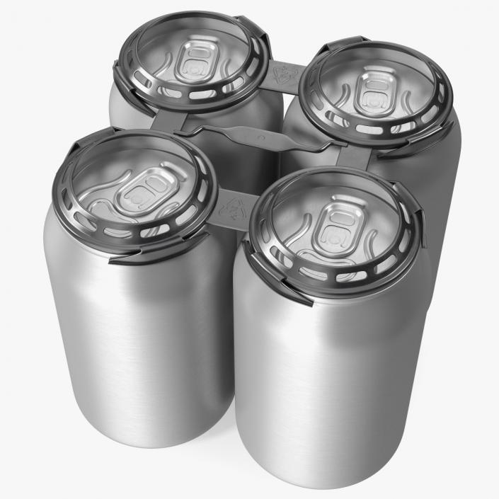 4 Soda Cans Plastic Rings Holder 3D