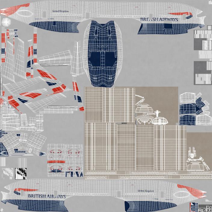 Boeing 777 200ER British Airways 3D