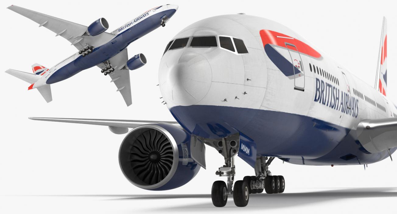 Boeing 777 200ER British Airways 3D