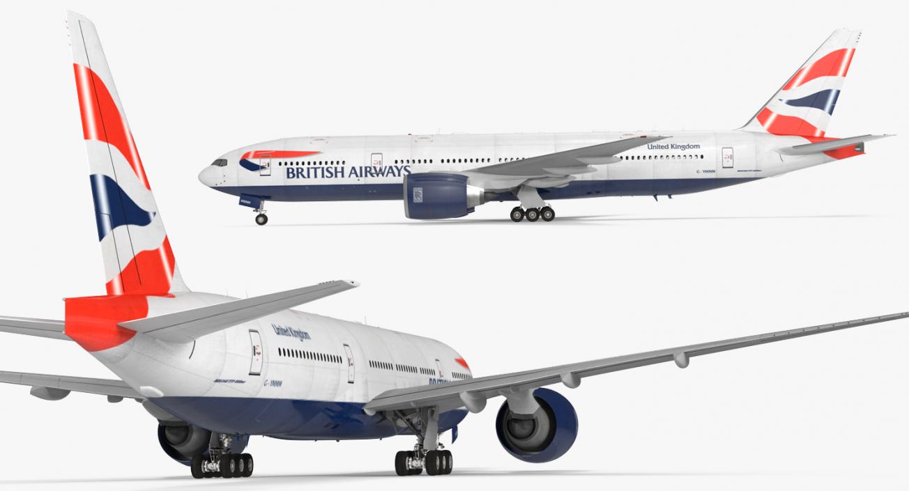 Boeing 777 200ER British Airways 3D