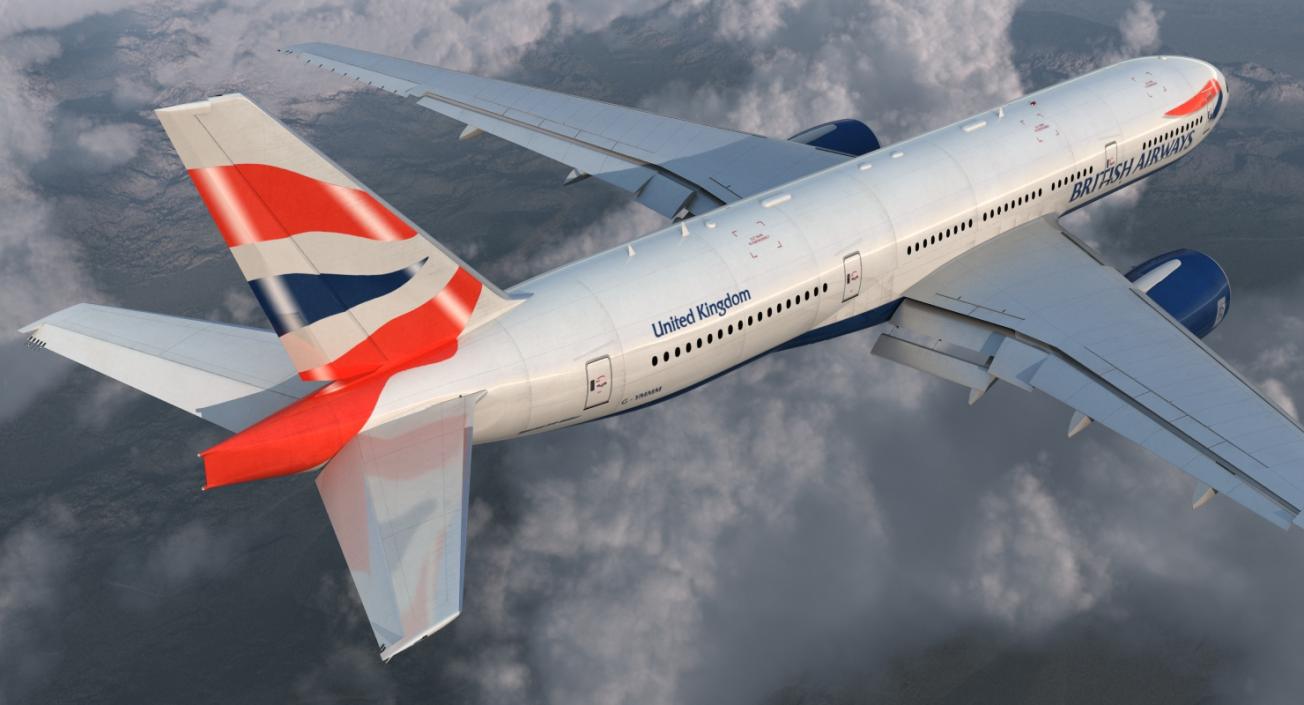 Boeing 777 200ER British Airways 3D