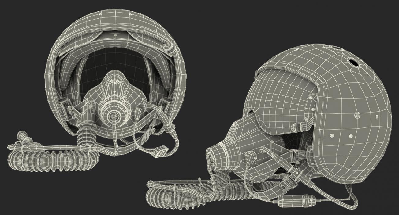 3D Pilot Hats Collection 2 model