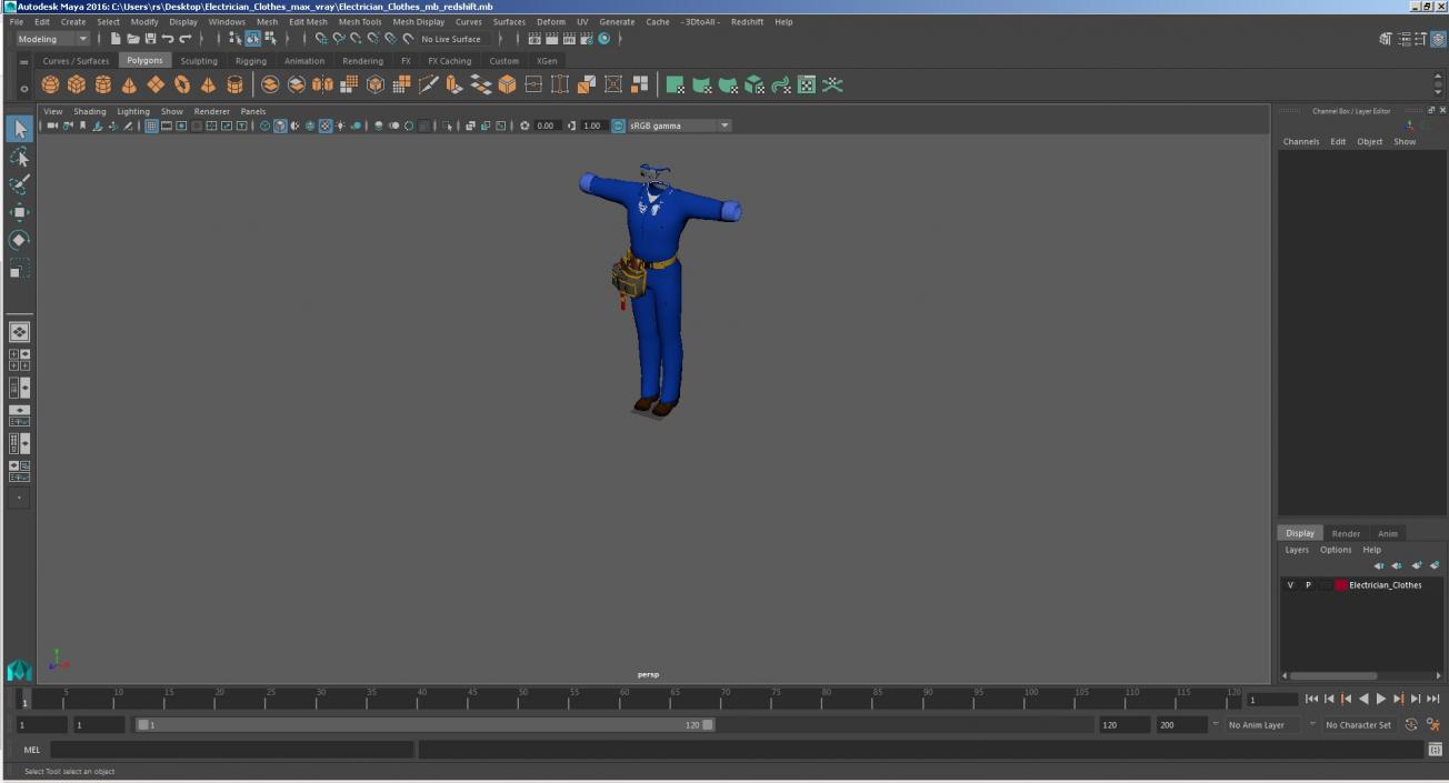 Electrician Clothes 3D model