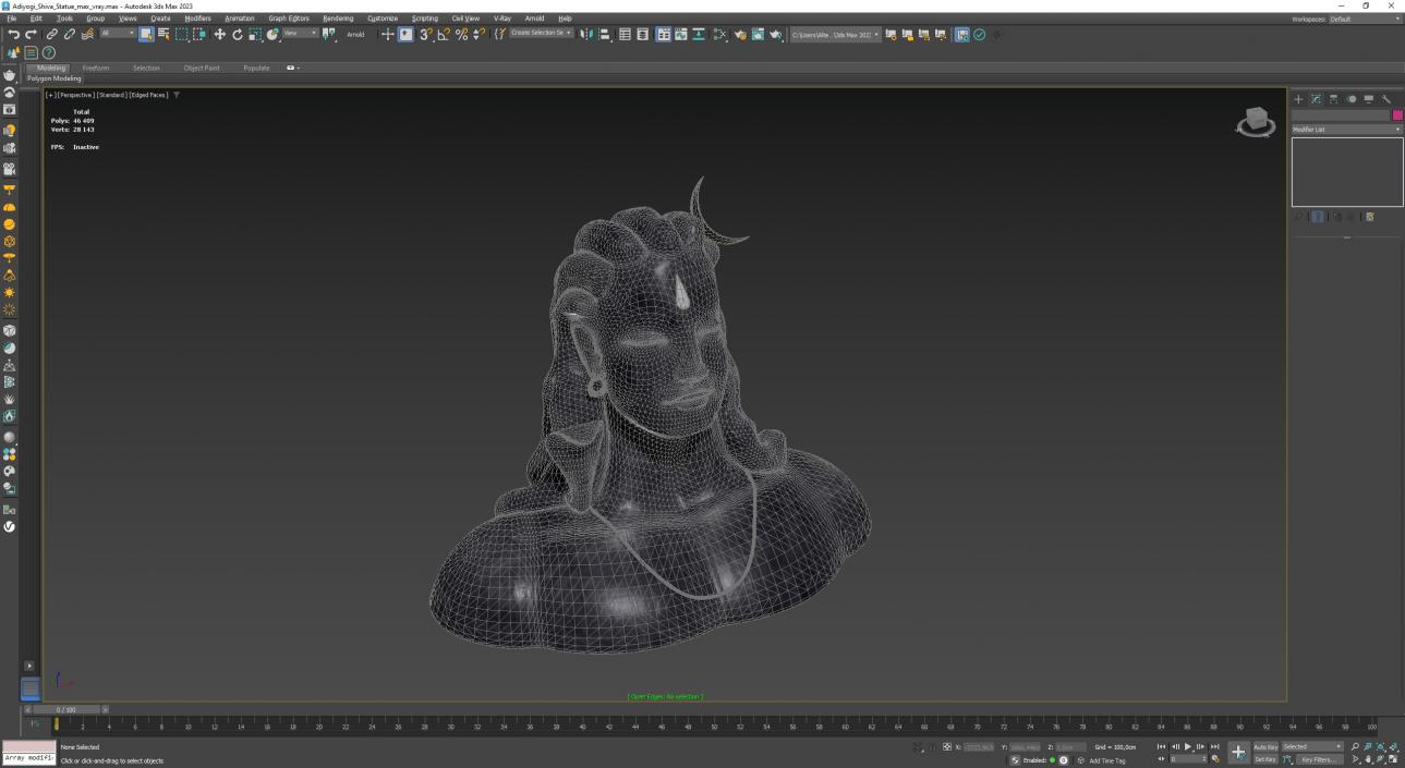 3D Adiyogi Shiva Statue for 3D Print model