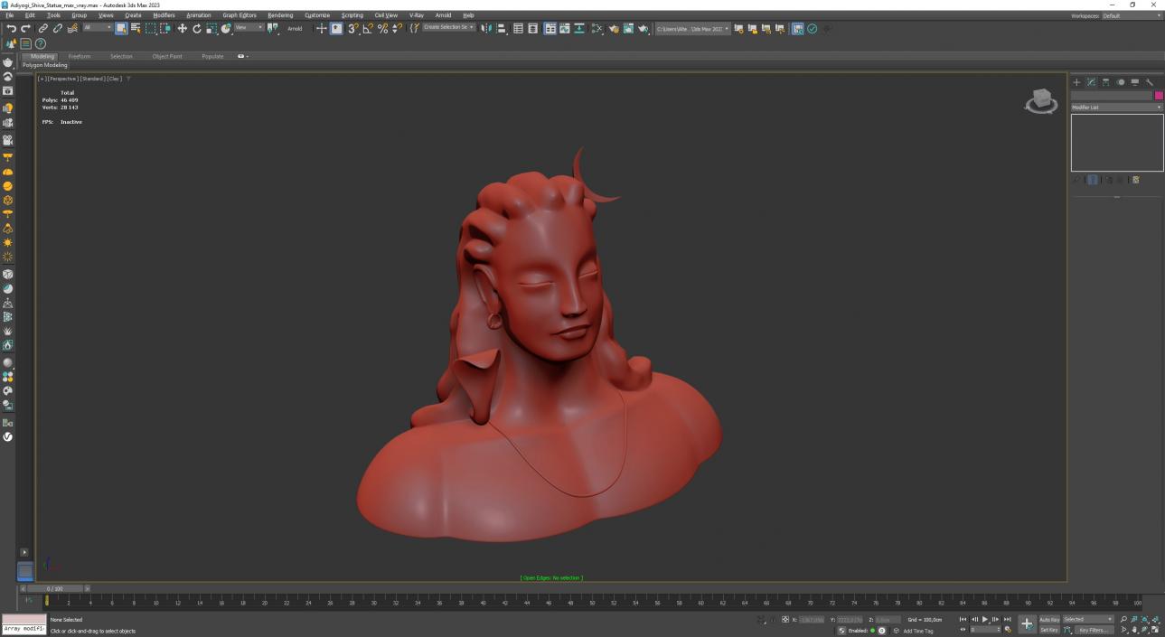 3D Adiyogi Shiva Statue for 3D Print model