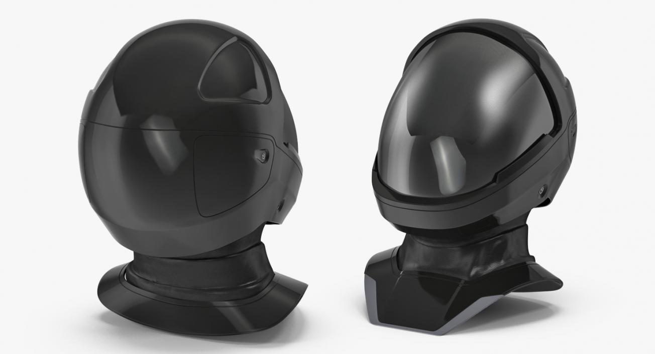 Sci Fi Astronaut Helmet Black 3D model