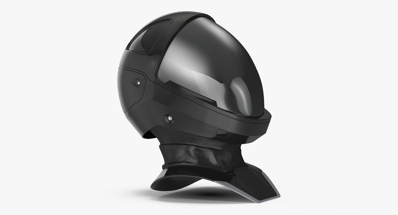 Sci Fi Astronaut Helmet Black 3D model