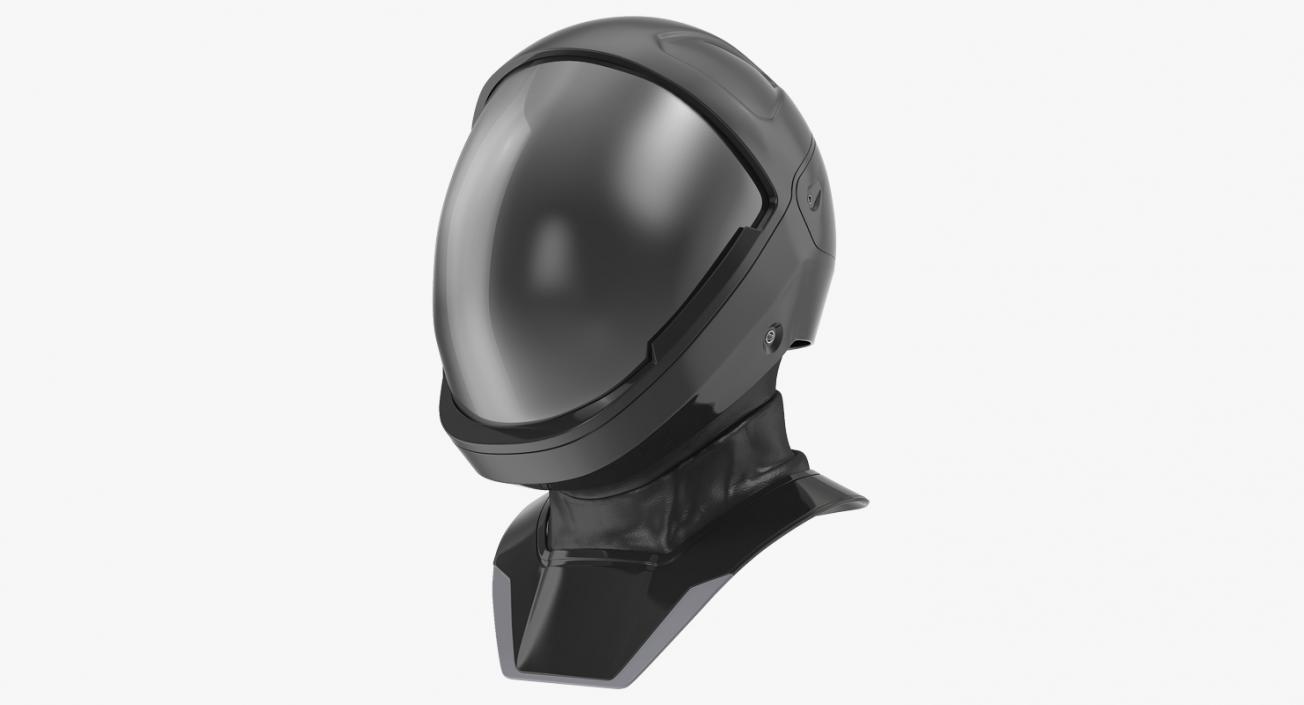 Sci Fi Astronaut Helmet Black 3D model