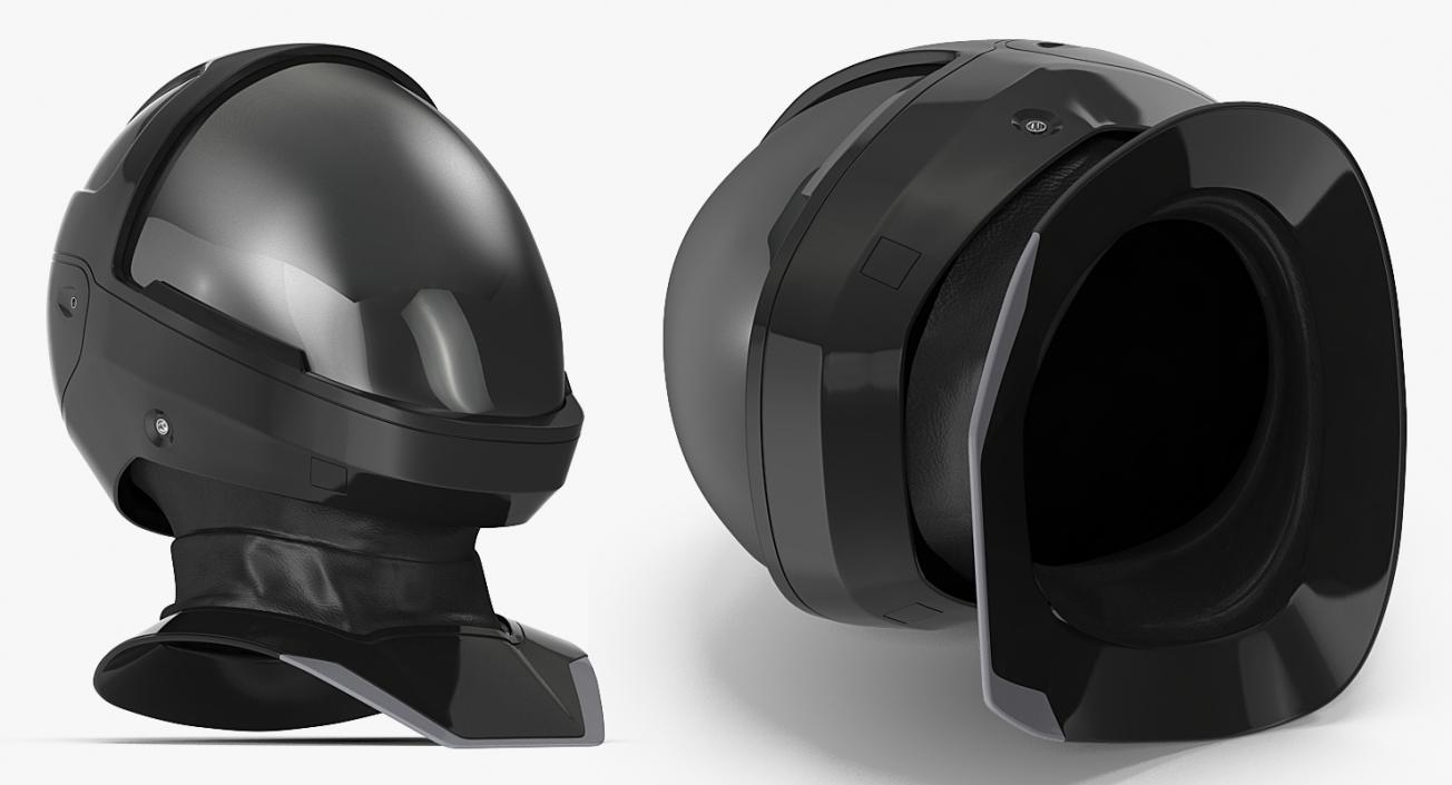 Sci Fi Astronaut Helmet Black 3D model