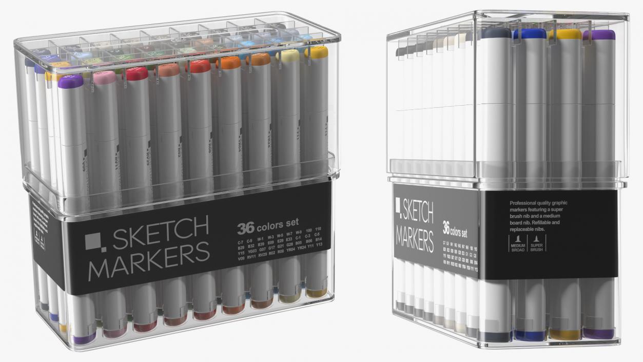 Generic Sketch Marker 36 Pack 3D model