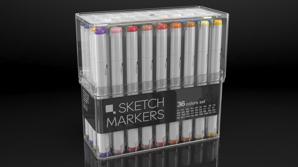 Generic Sketch Marker 36 Pack 3D model