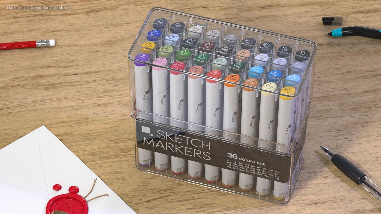 Generic Sketch Marker 36 Pack 3D model