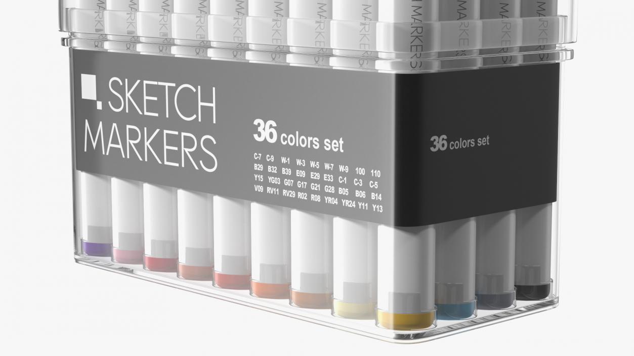 Generic Sketch Marker 36 Pack 3D model