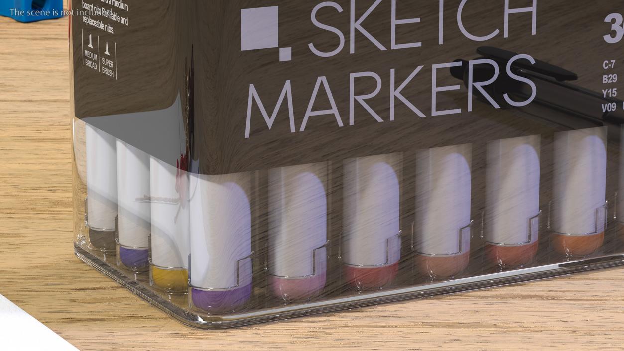 Generic Sketch Marker 36 Pack 3D model