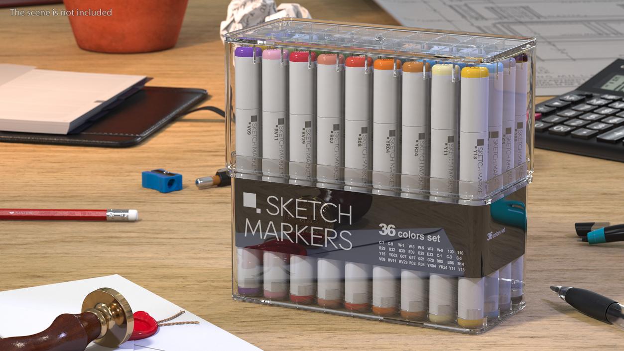 Generic Sketch Marker 36 Pack 3D model