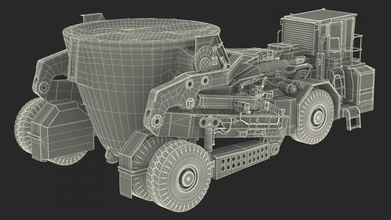 3D Slag Pot Carrier Used Rigged model