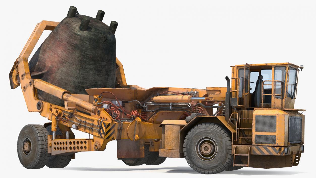 3D Slag Pot Carrier Used Rigged model