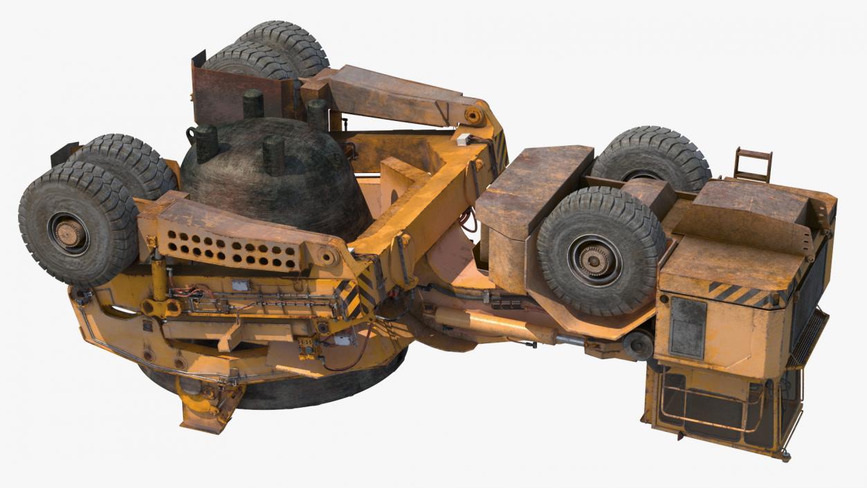 3D Slag Pot Carrier Used Rigged model