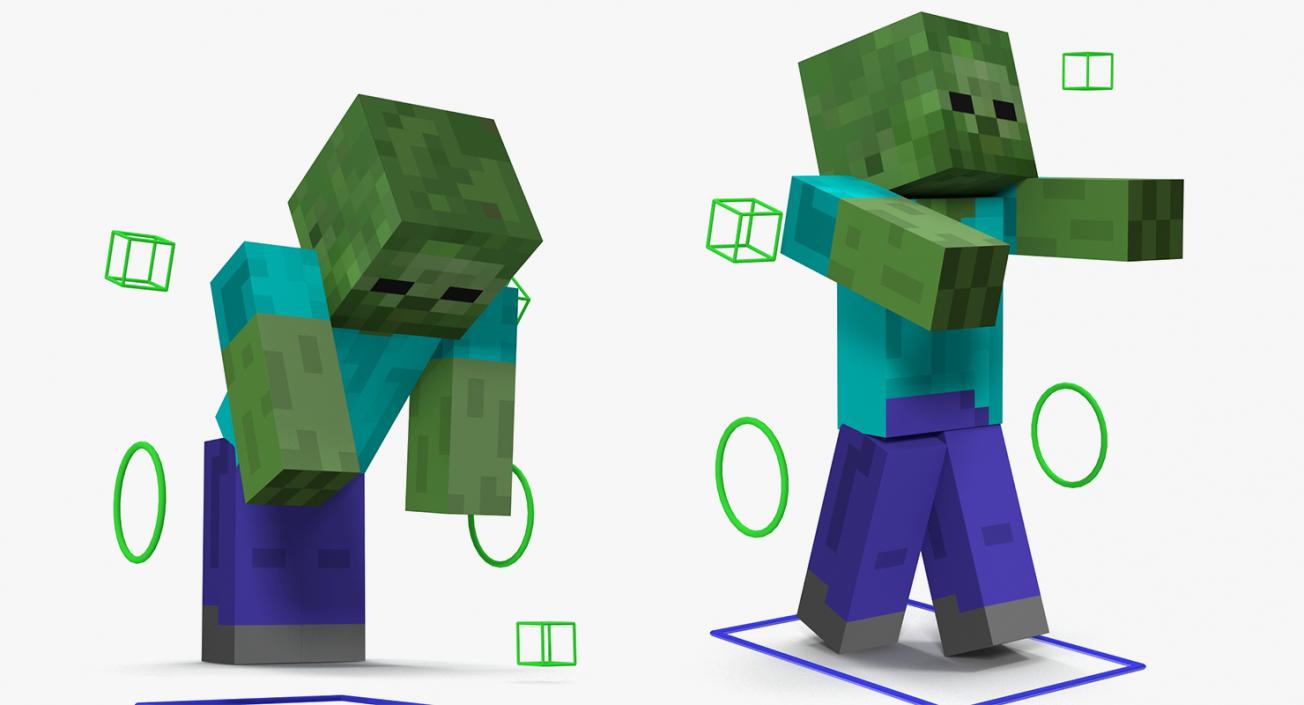 3D model Minecraft Characters Rigged Collection 3