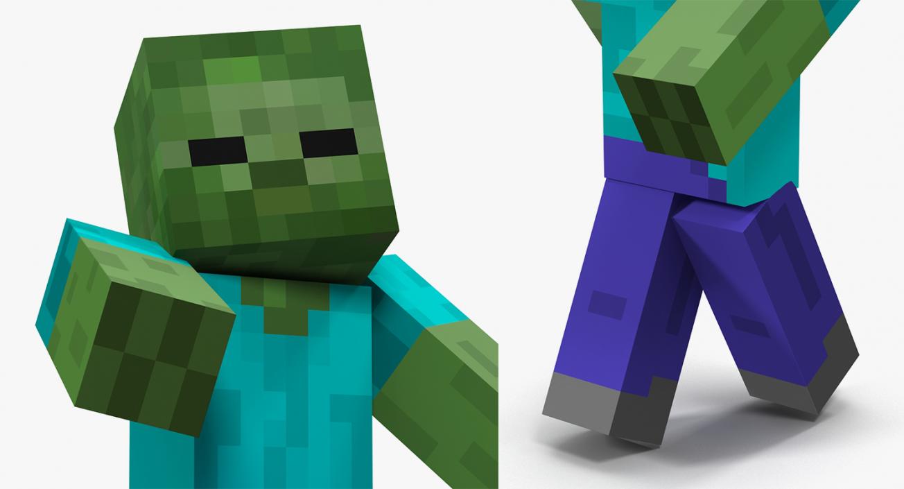 3D model Minecraft Characters Rigged Collection 3