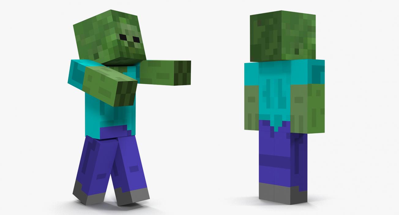 3D model Minecraft Characters Rigged Collection 3