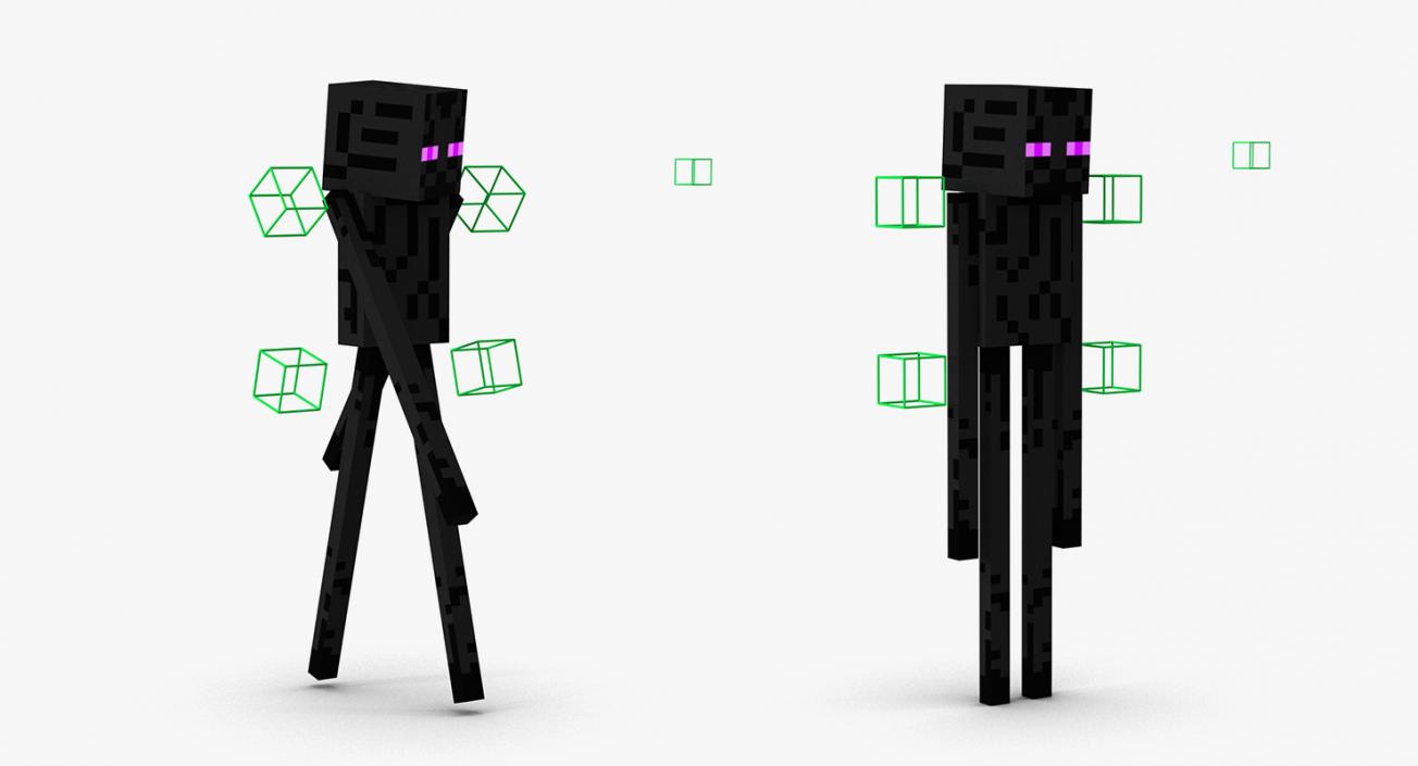 3D model Minecraft Characters Rigged Collection 3