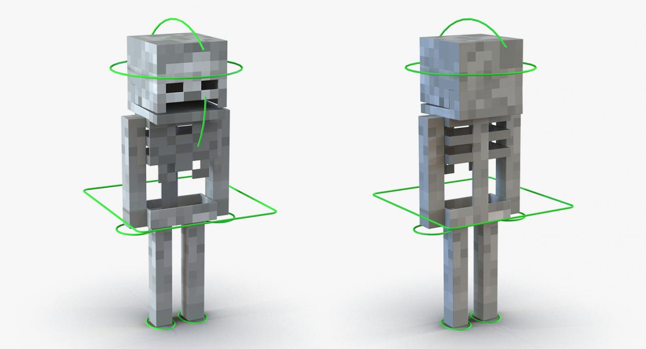 3D model Minecraft Characters Rigged Collection 3