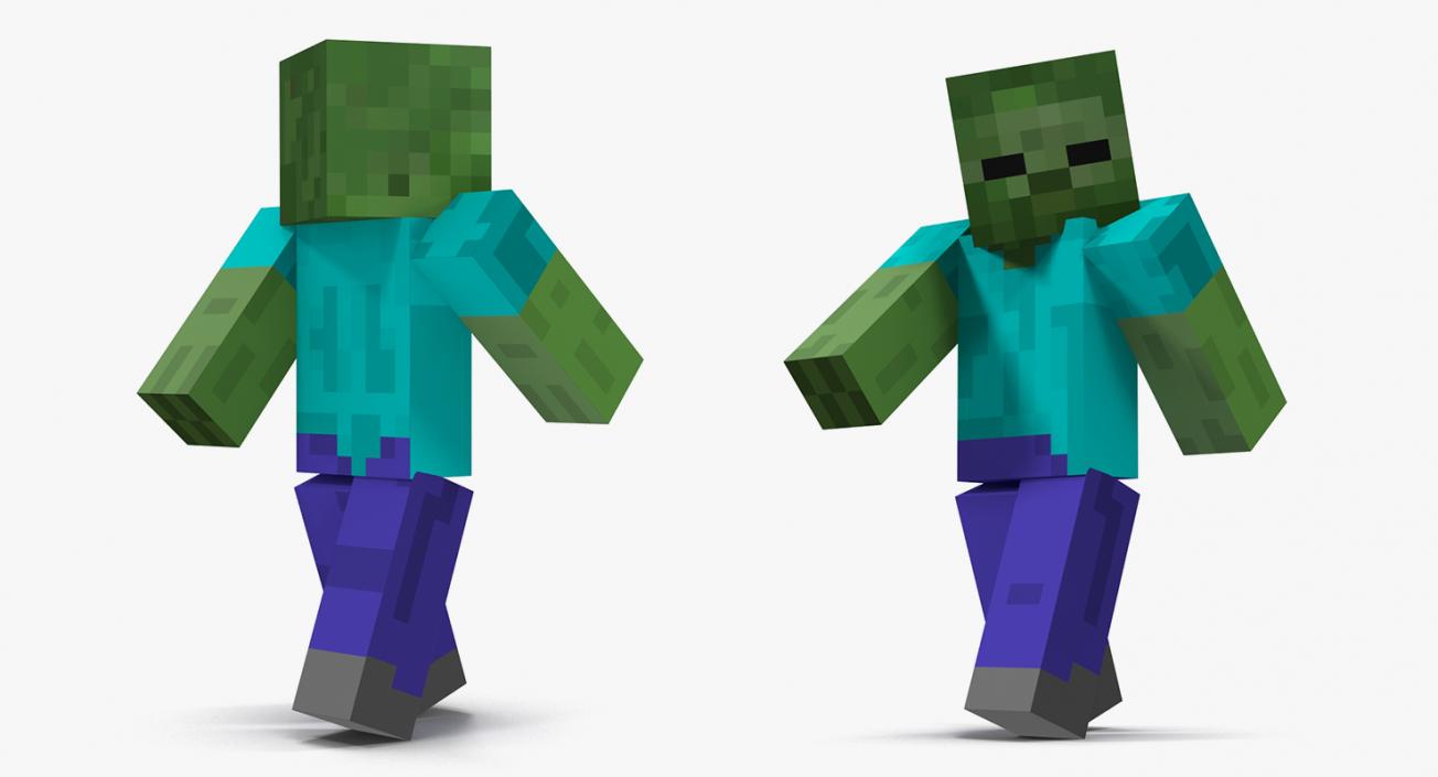 3D model Minecraft Characters Rigged Collection 3