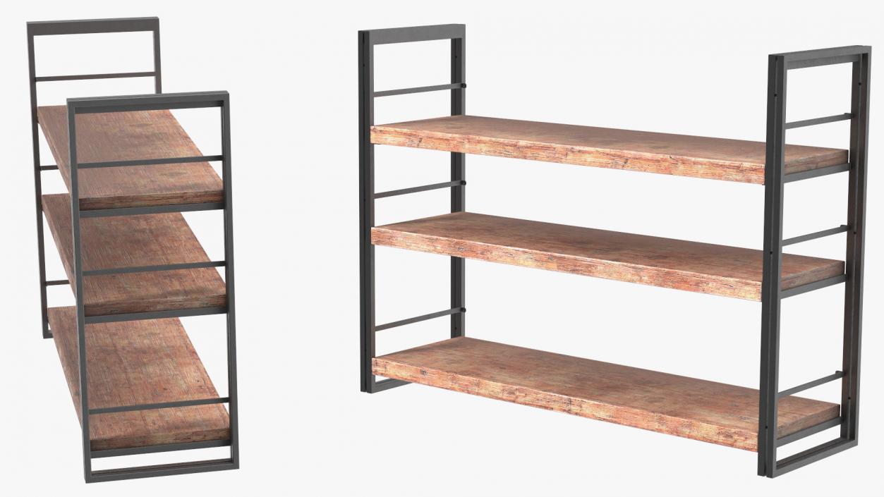 Storage Rack Industrial Style 3D model