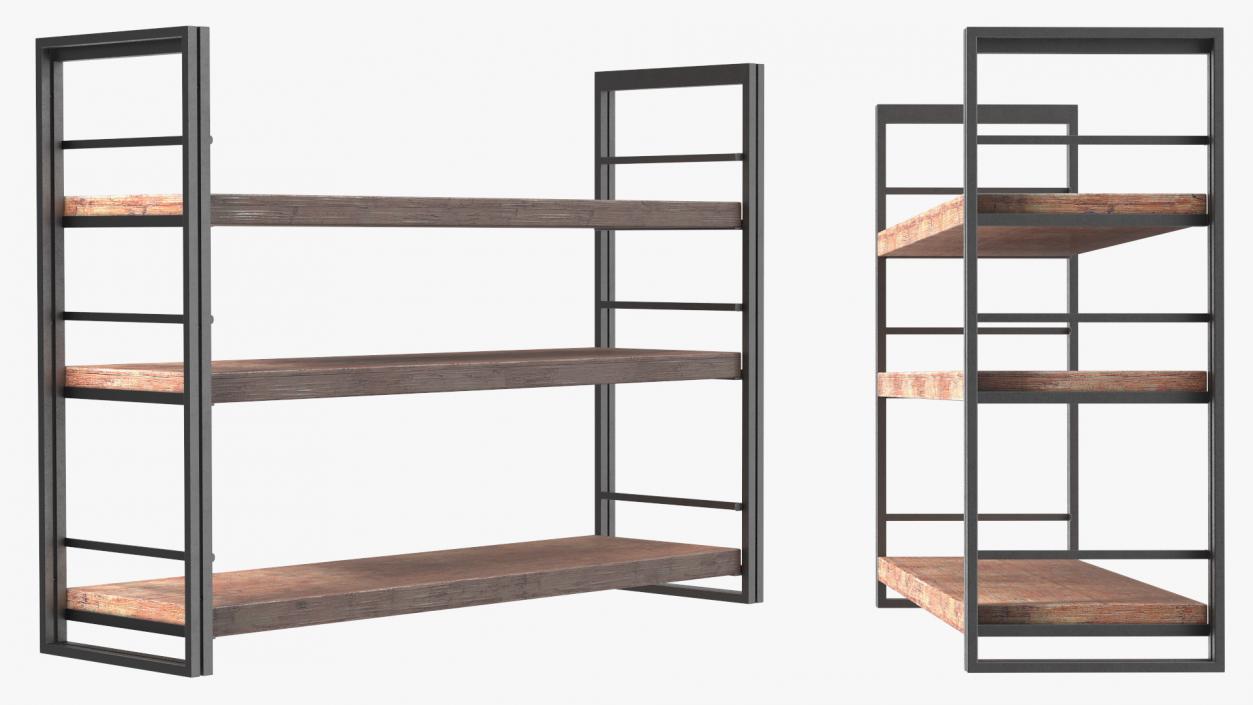 Storage Rack Industrial Style 3D model