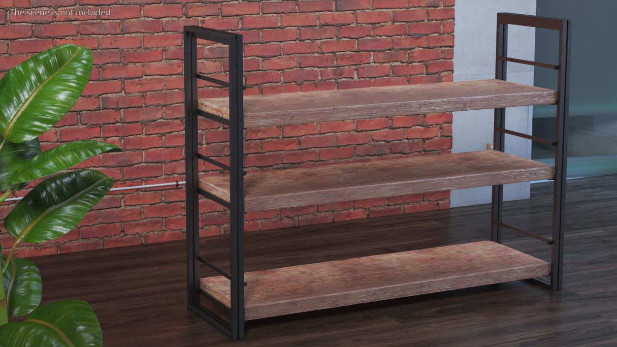 Storage Rack Industrial Style 3D model