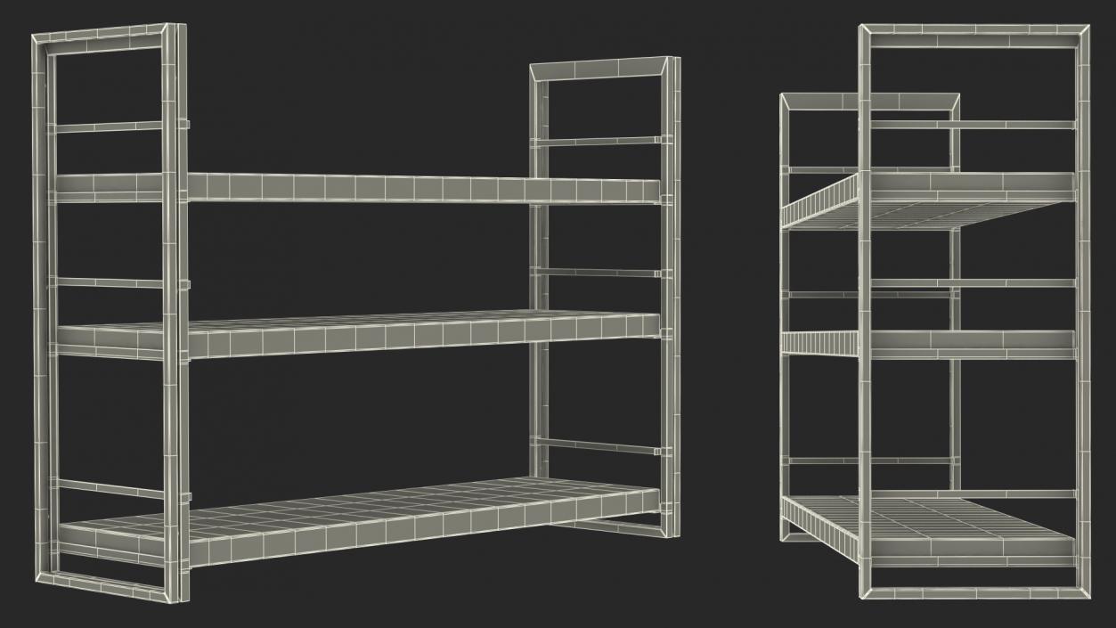 Storage Rack Industrial Style 3D model