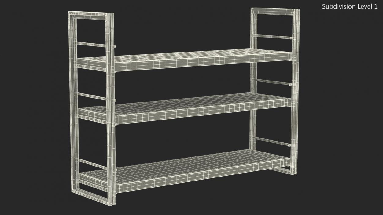 Storage Rack Industrial Style 3D model