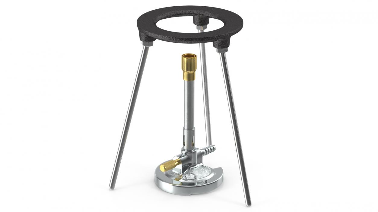 3D model Bunsen Burner with Tripod