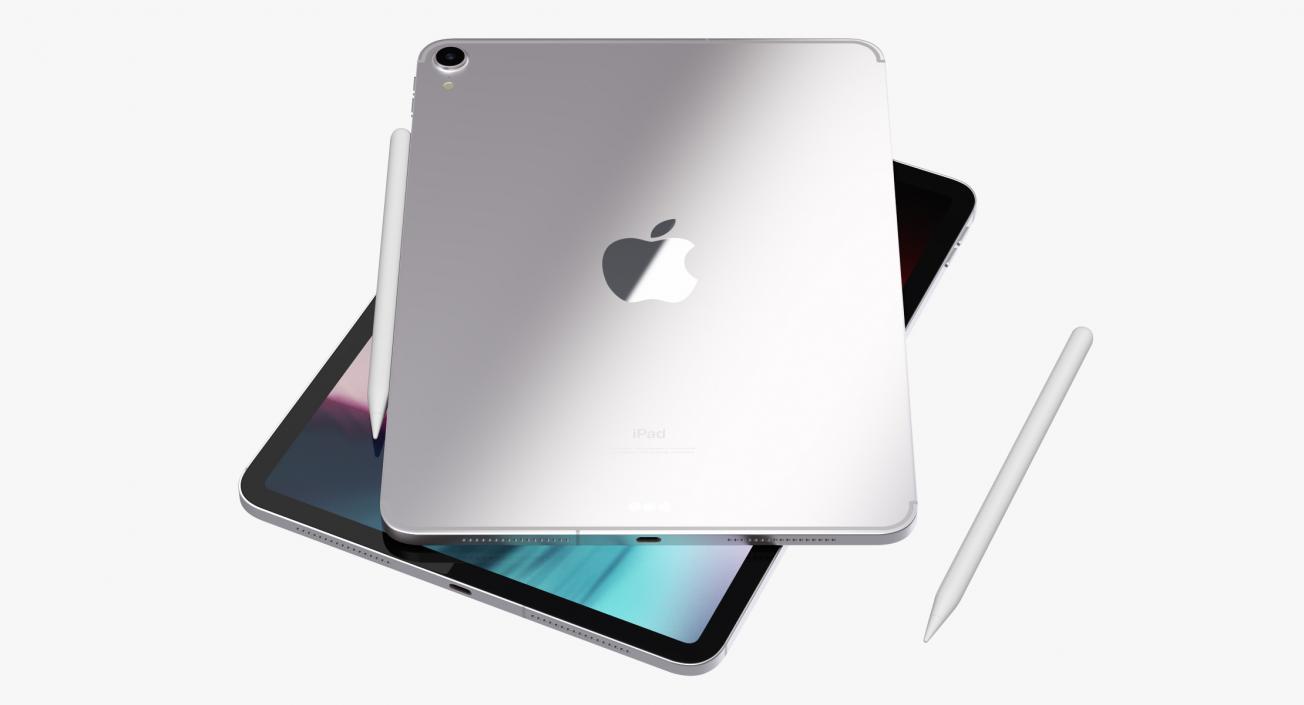 3D iPad Pro 2019 11 inch Silver model