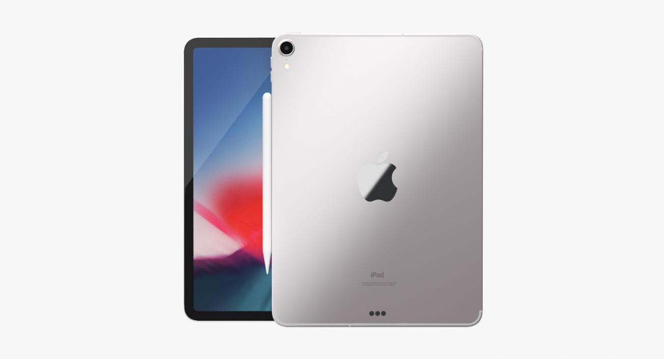 3D iPad Pro 2019 11 inch Silver model