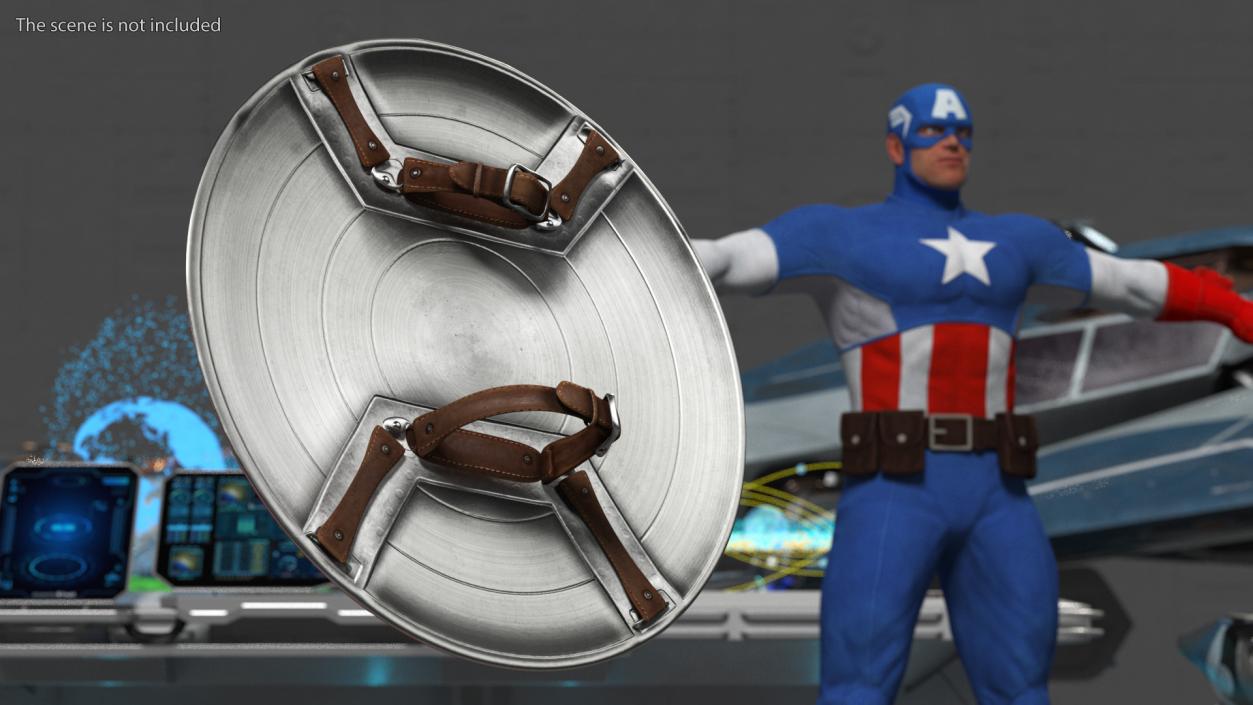 3D model Captain America Cartoon Shield