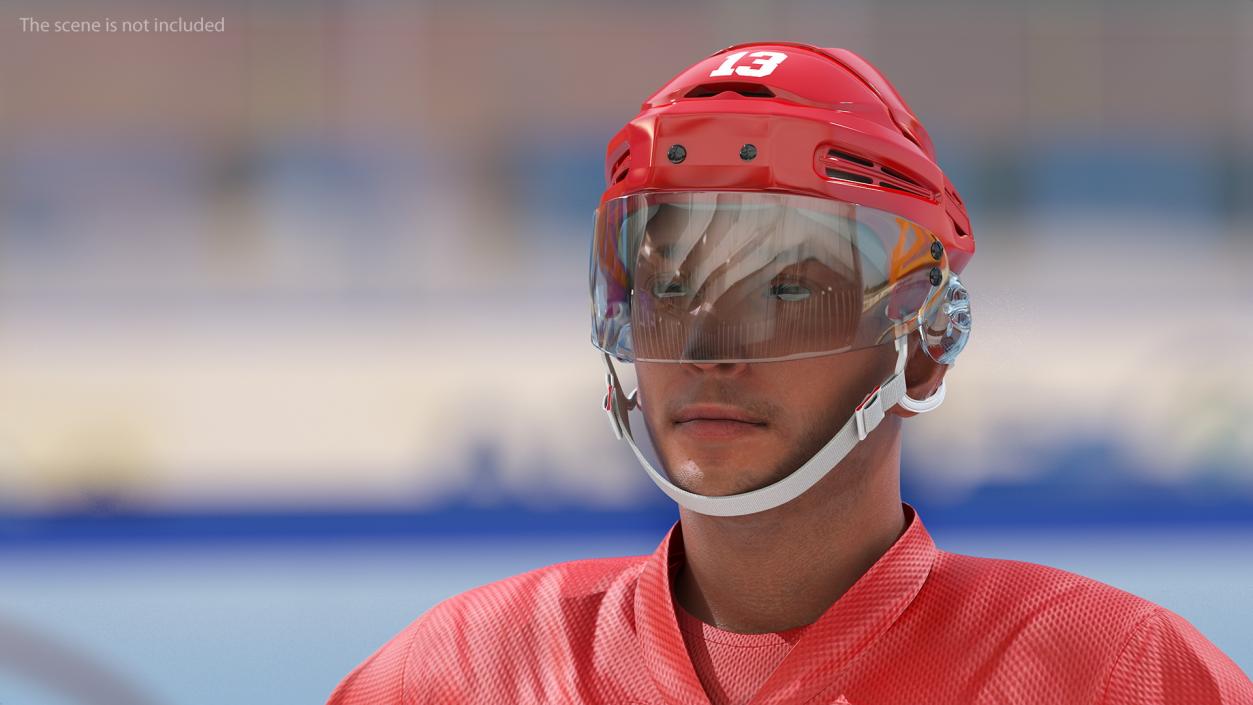 Hockey Player Red 3D