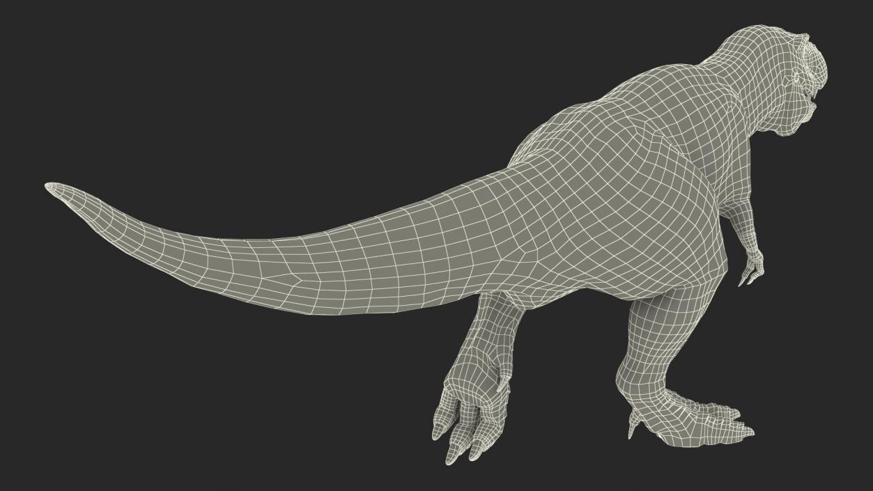 3D Animated Tyrannosaurus Rex Running Rigged