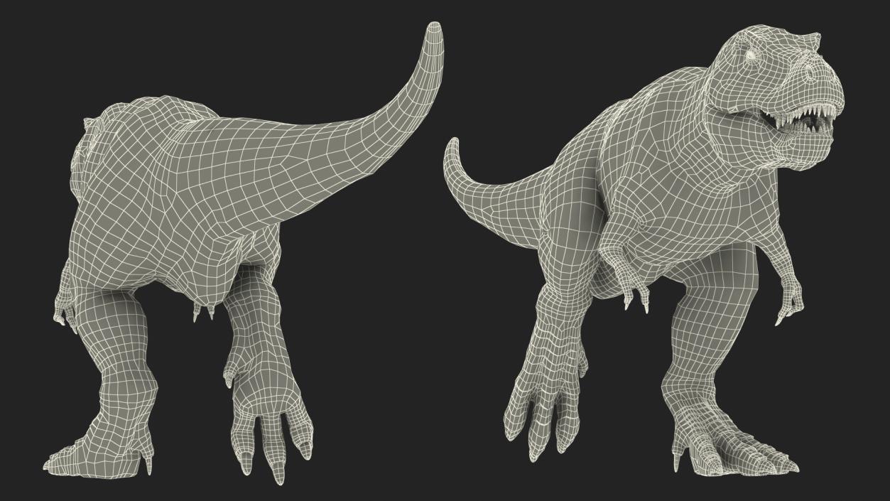 3D Animated Tyrannosaurus Rex Running Rigged