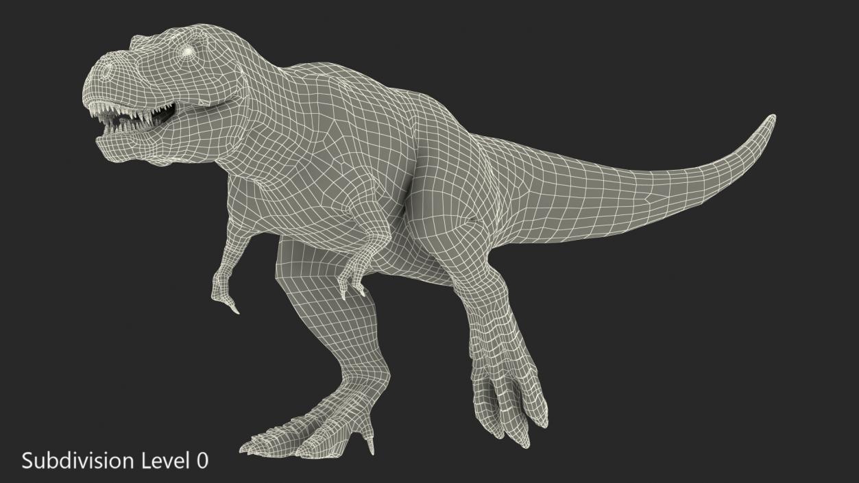 3D Animated Tyrannosaurus Rex Running Rigged