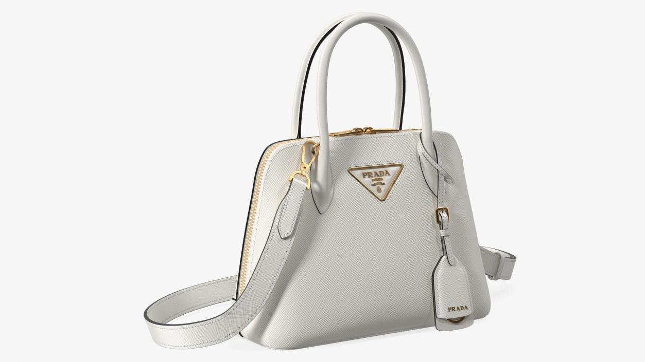 3D Leather White Bag Prada Promenade model