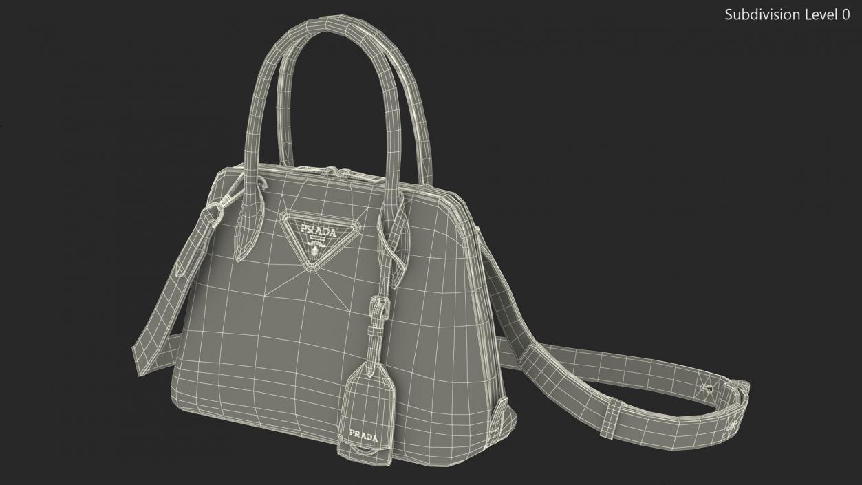 3D Leather White Bag Prada Promenade model