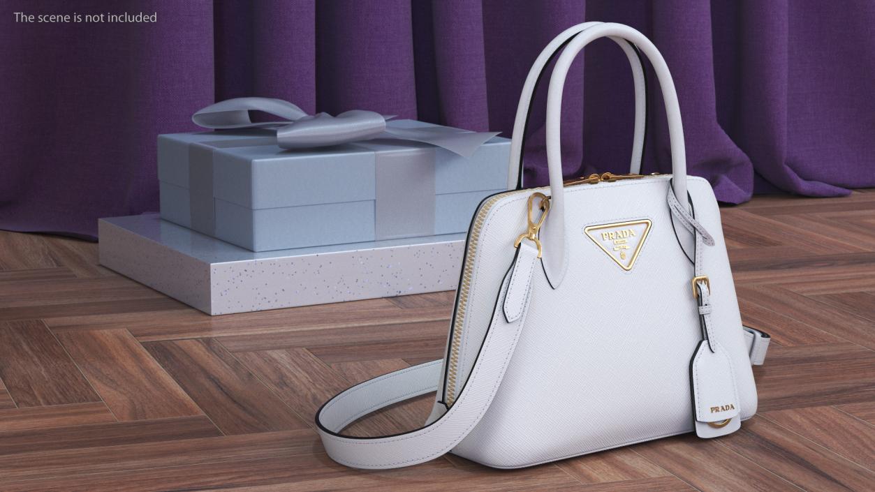 3D Leather White Bag Prada Promenade model