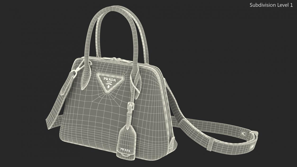 3D Leather White Bag Prada Promenade model