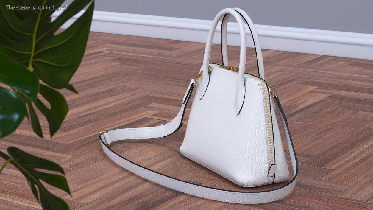 3D Leather White Bag Prada Promenade model